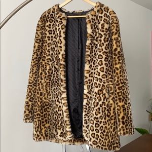 Leopard Faux-fur Diane Von Furstenberg coat - M